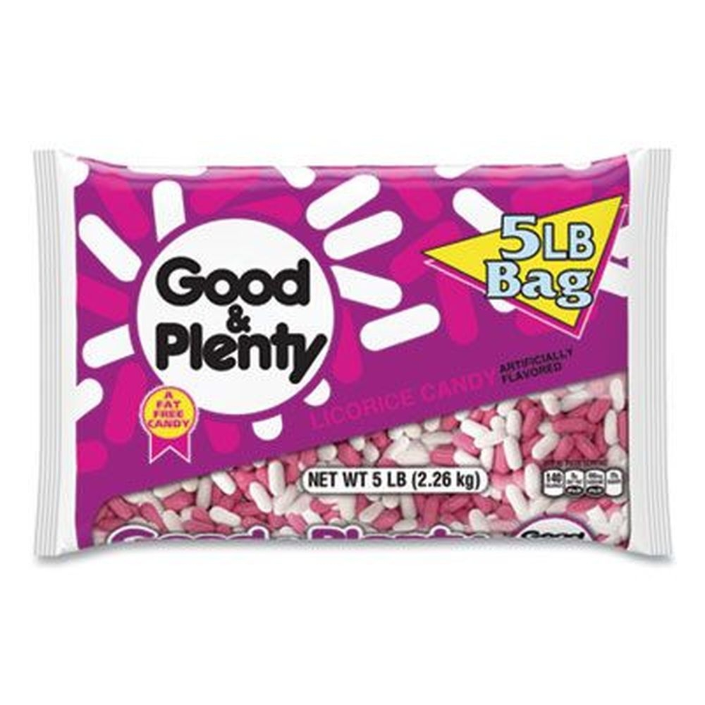 Good and Plenty Licorice Candy, 5 Pound Bag