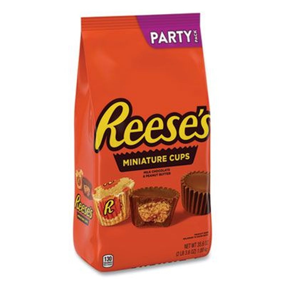 Reeses Milk Chocolate Miniatures Peanut Butter Cup - Party Pack, 35.6 Ounce