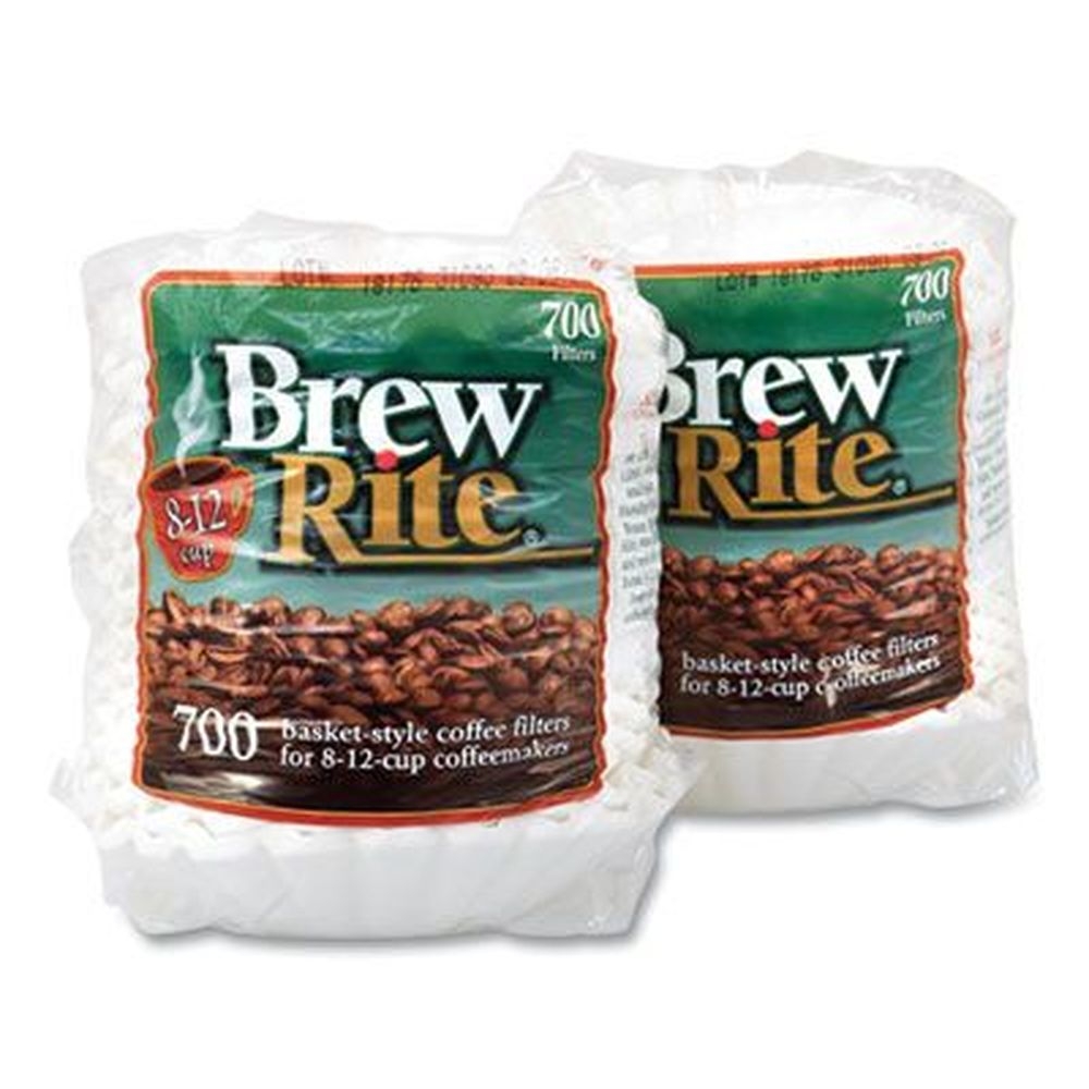 Brew Rite 8 to 12 Cup Size Basket Coffee Filters, 700 per bag -- 2 bags per pack