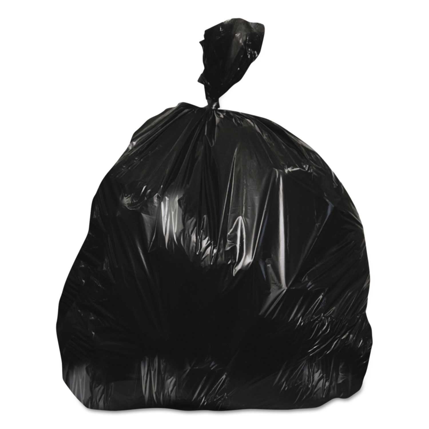 Heritage Black Polyethylene 0.7 Mil Linear Low Density Can Liner, 40 x 46 inch -- 250 per case