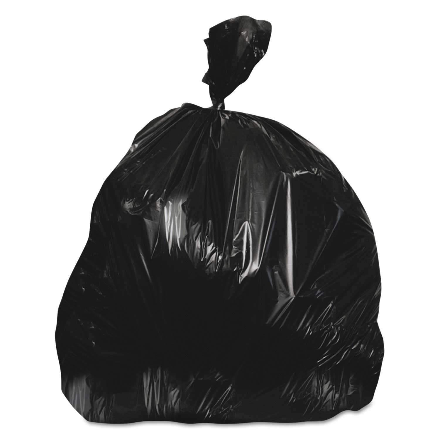 Heritage Black Polyethylene 0.7 Mil Linear Low Density Can Liner, 24 x 32 inch -- 500 per case