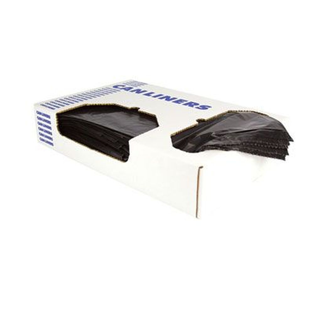 Heritage Black 1.5 Mil Flat Fold, Dual-Dispensing Linear Low-Density Can Liner, 45 Gallon Capacity -- 100 per case