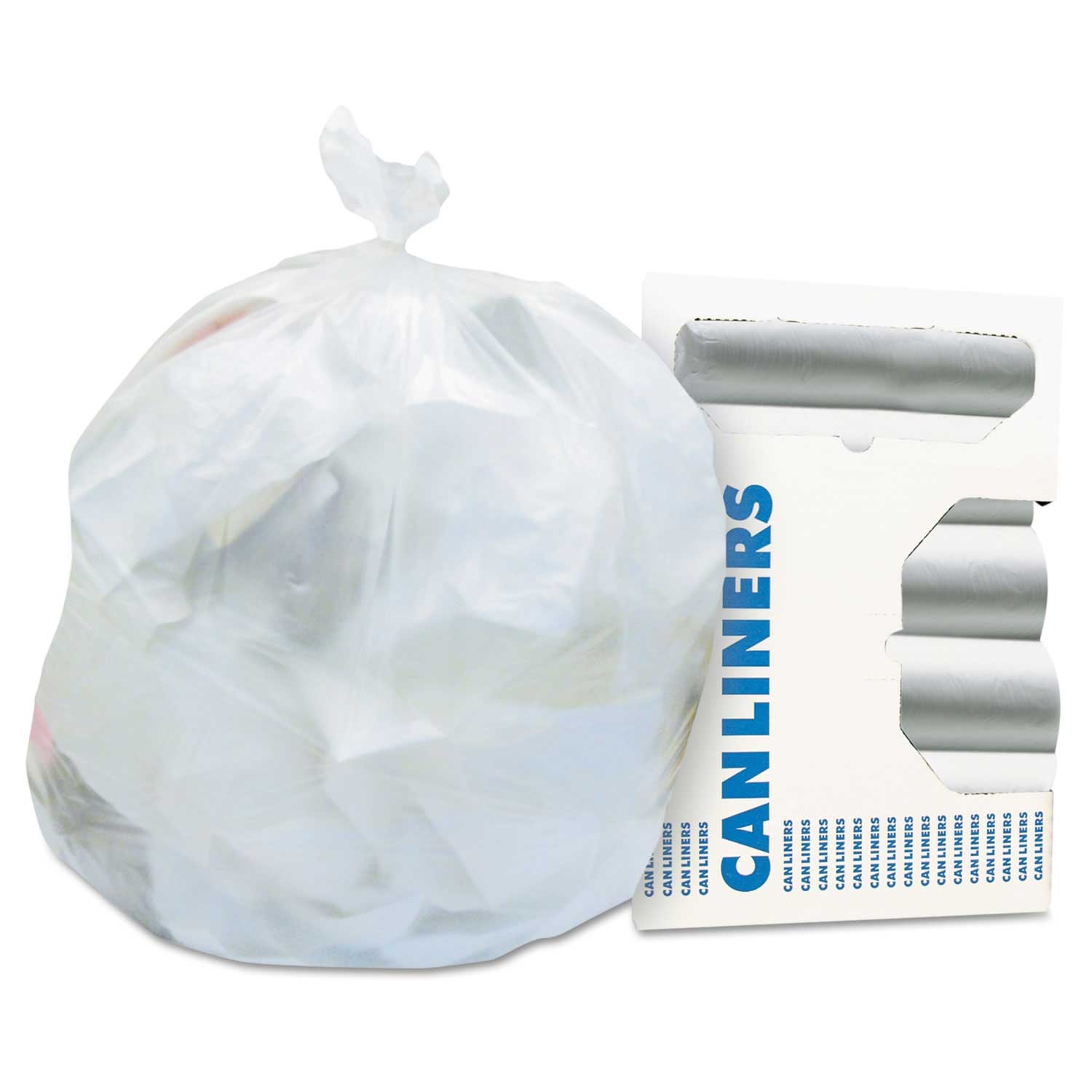 Heritage Natural Polyethylene 8 Microns High Density Waste Can Liner, 24 x 24 inch -- 1000 per case
