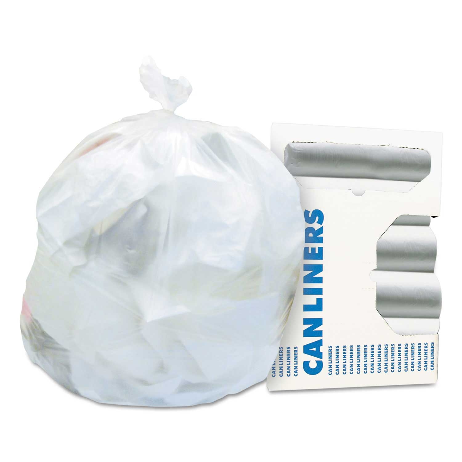 Heritage Natural Polyethylene 16 Microns High Density Waste Can Liner, 40 x 48 inch -- 250 per case