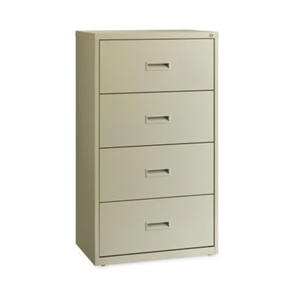 Hirsh Industries Putty 4 Letter/Legal/A4-Size File Drawer Lateral File Cabinet, 30 x 18.62 x 52.5 inch