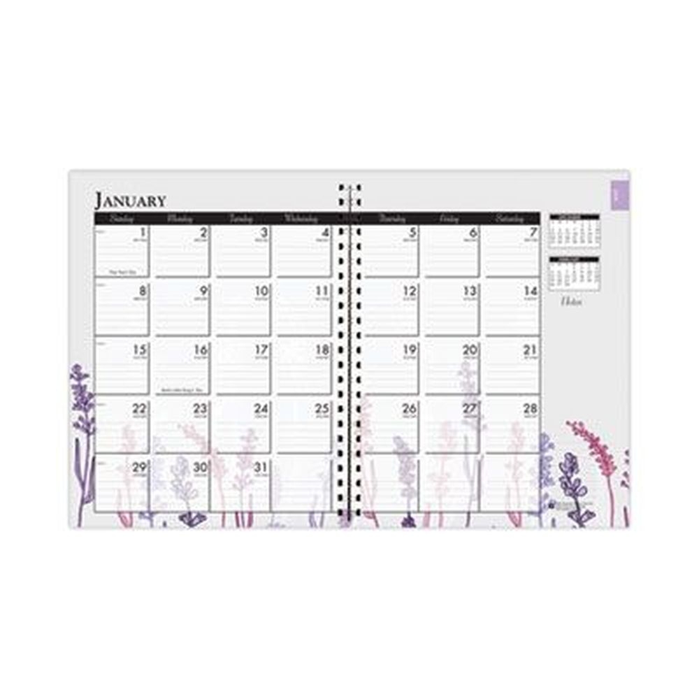 House of Doolittle 12-Month Jan-Dec 2023 Recycled WildFlower Weekly/Monthly Planner with Gray/White/Purple Cover, 11 x 8.5 inch