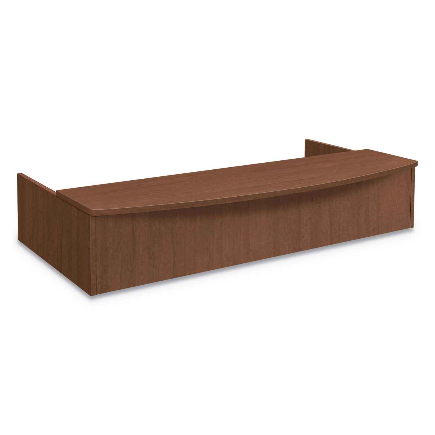Hon Foundation Series Shaker Cherry Reception Station with Bow Front, 72 x 36 x 14.25 inch