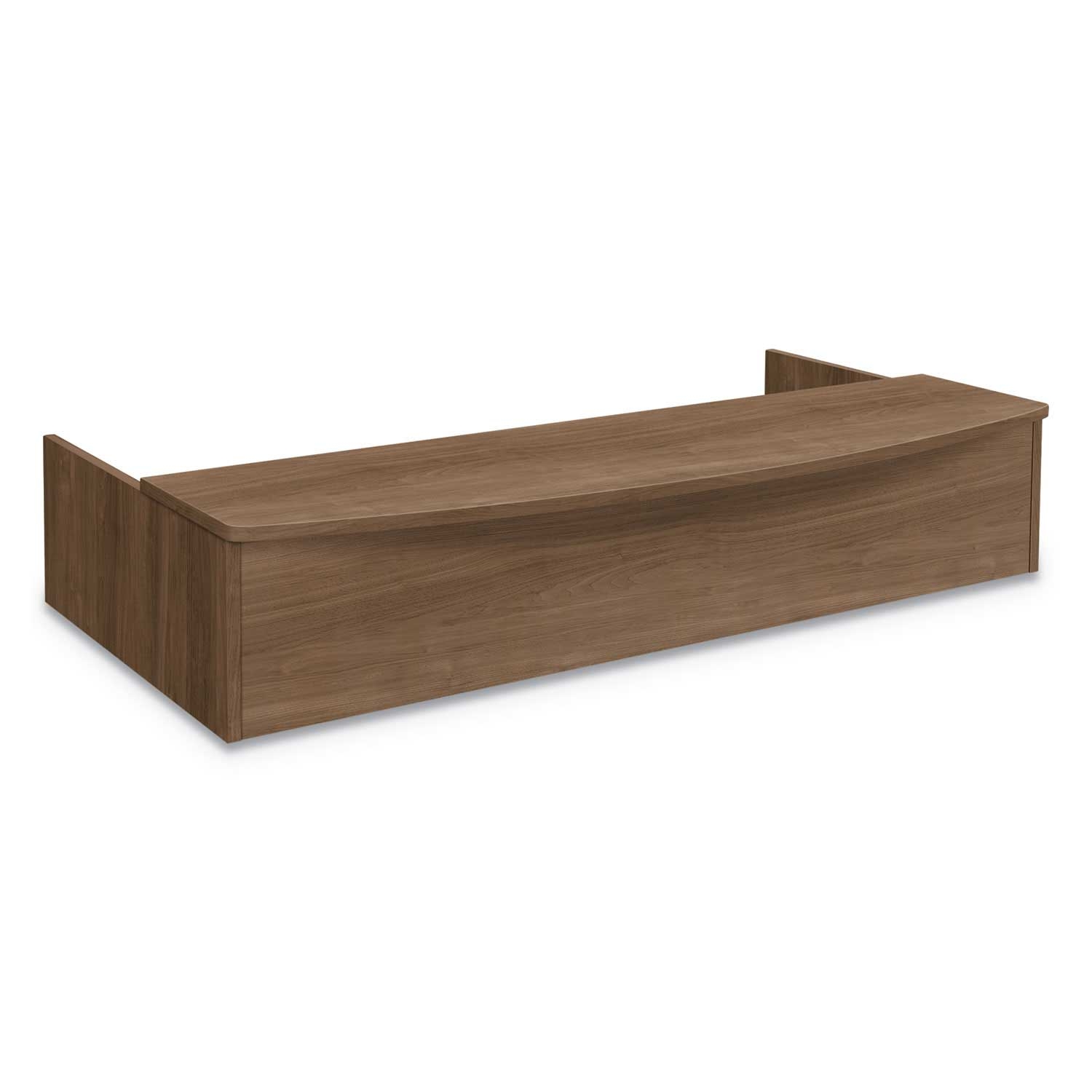 Hon Foundation Series Pinnacle Reception Station with Bow Front, 72 x 36 x 14.25 inch