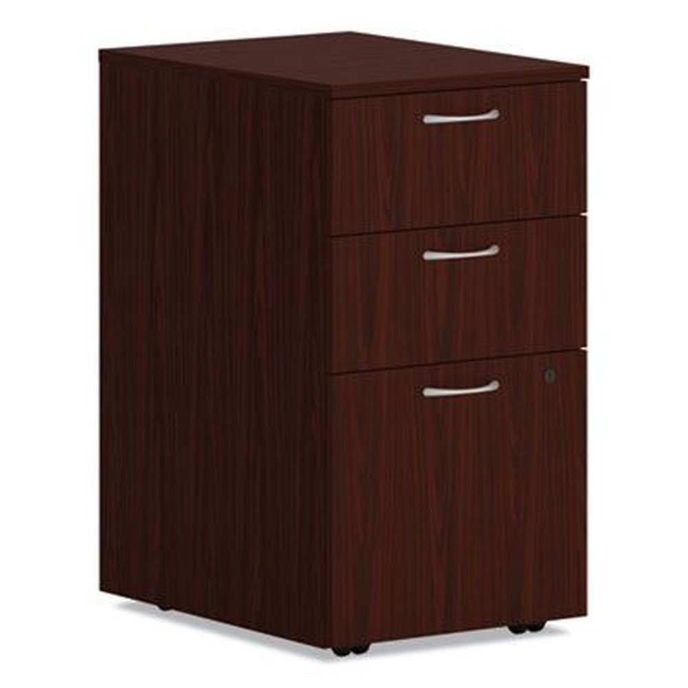Hon Traditional Mahogany Left or Right 3-Drawers Box/Box/File Legal/Letter Mod Mobile Pedestal Cabinet, 15 x 20 x 28 inch