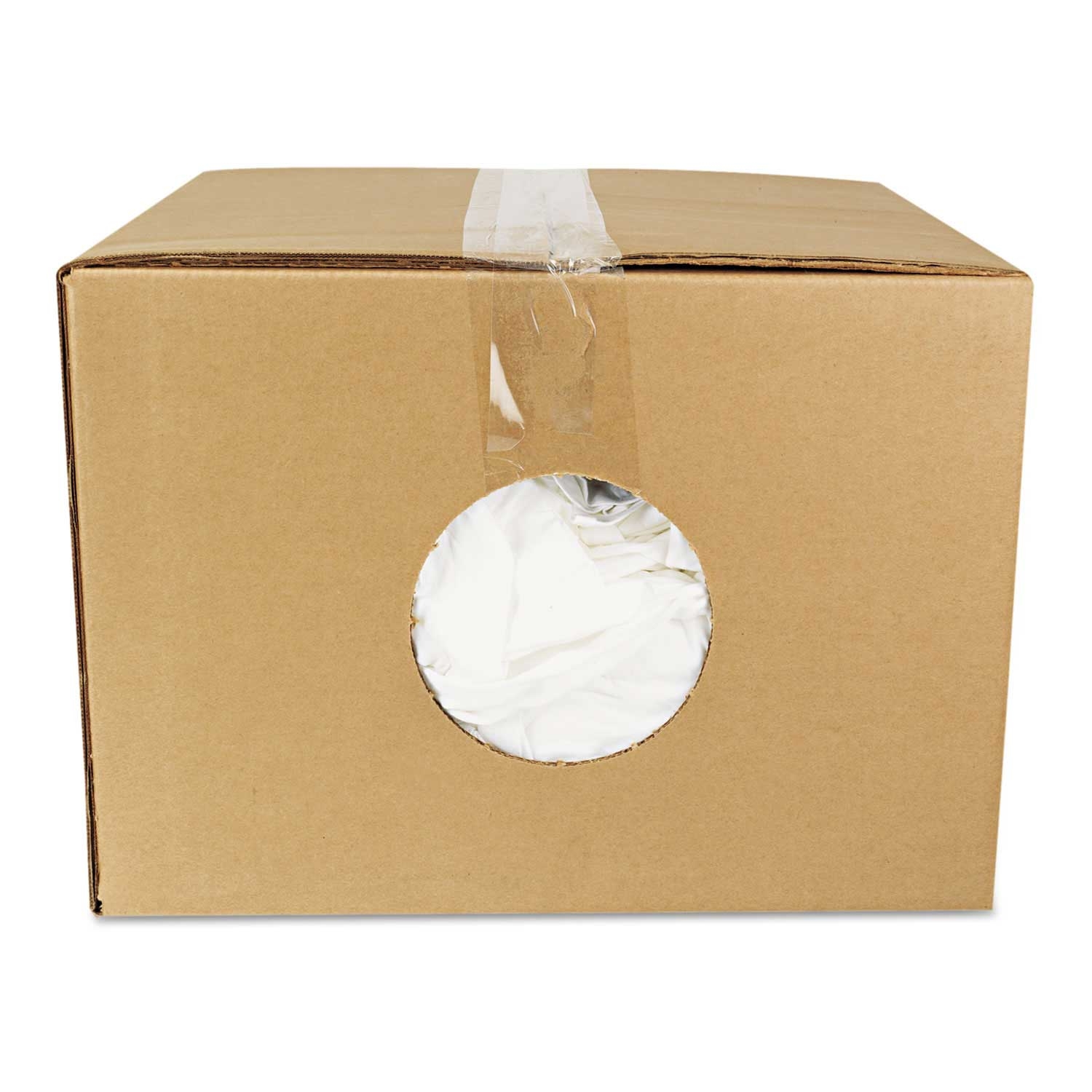 Hospeco New Bleached White T Shirt Rag -- 25 per case