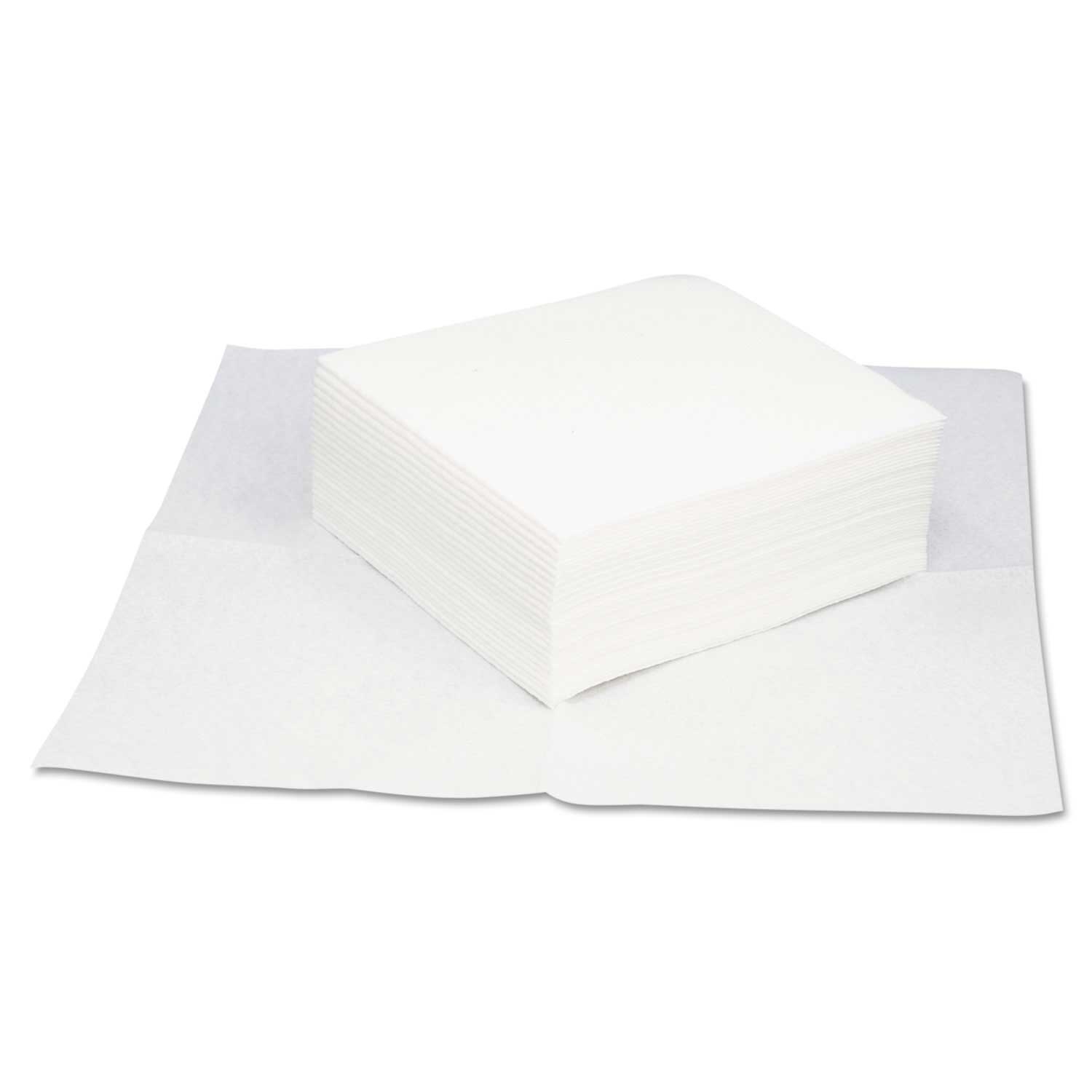 Hospeco White Quarterfold Taskbrand Grease and Oil Wiper, 12 x 13 1/4 inch -- 50 per case