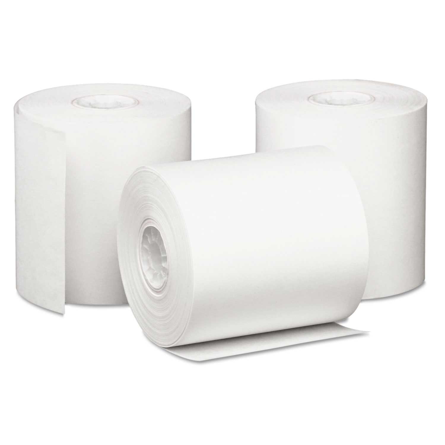Iconex White Impact Bond Paper Roll, 3 inch x 85 Feet -- 50 per case