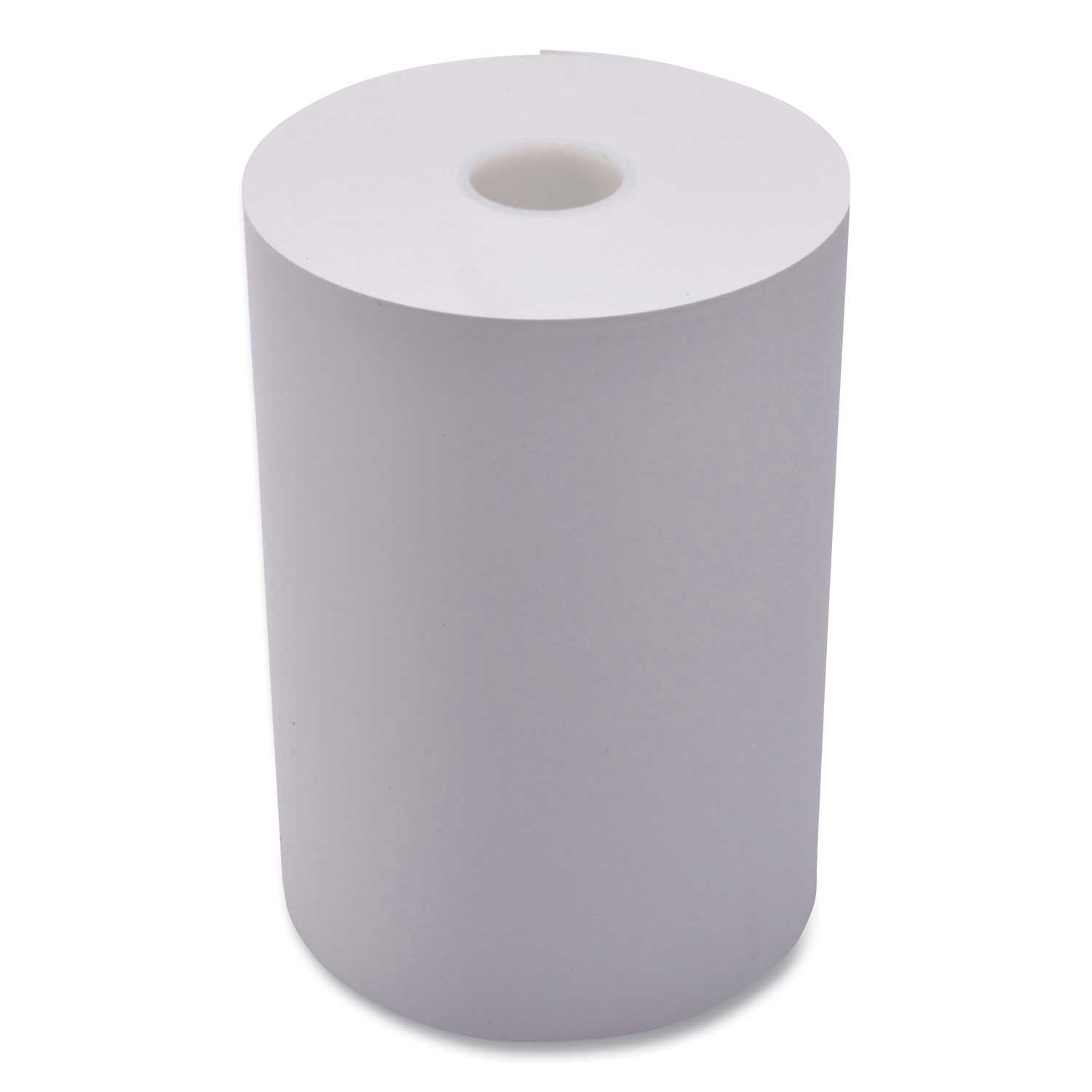 Iconex White 1 Ply Impact Bond Paper Roll, 3.25 inch x 243 Feet - 4 per pack -- 1 pack per case