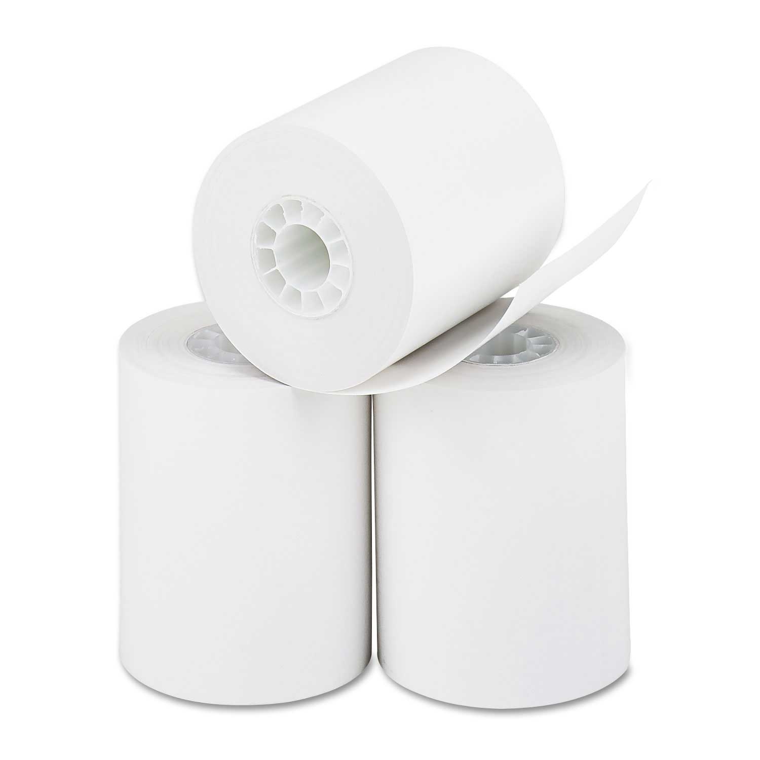 Iconex White Direct Thermal Printing Thermal Paper Roll, 2.25 inch x 85 Feet - 3 per pack -- 1 pack per case