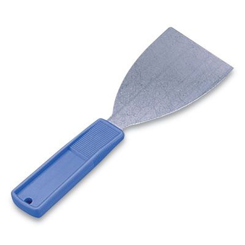 Impact Stainless Steel Blade Putty Knife with Blue Polypropylene Handle, 3 inch Wide