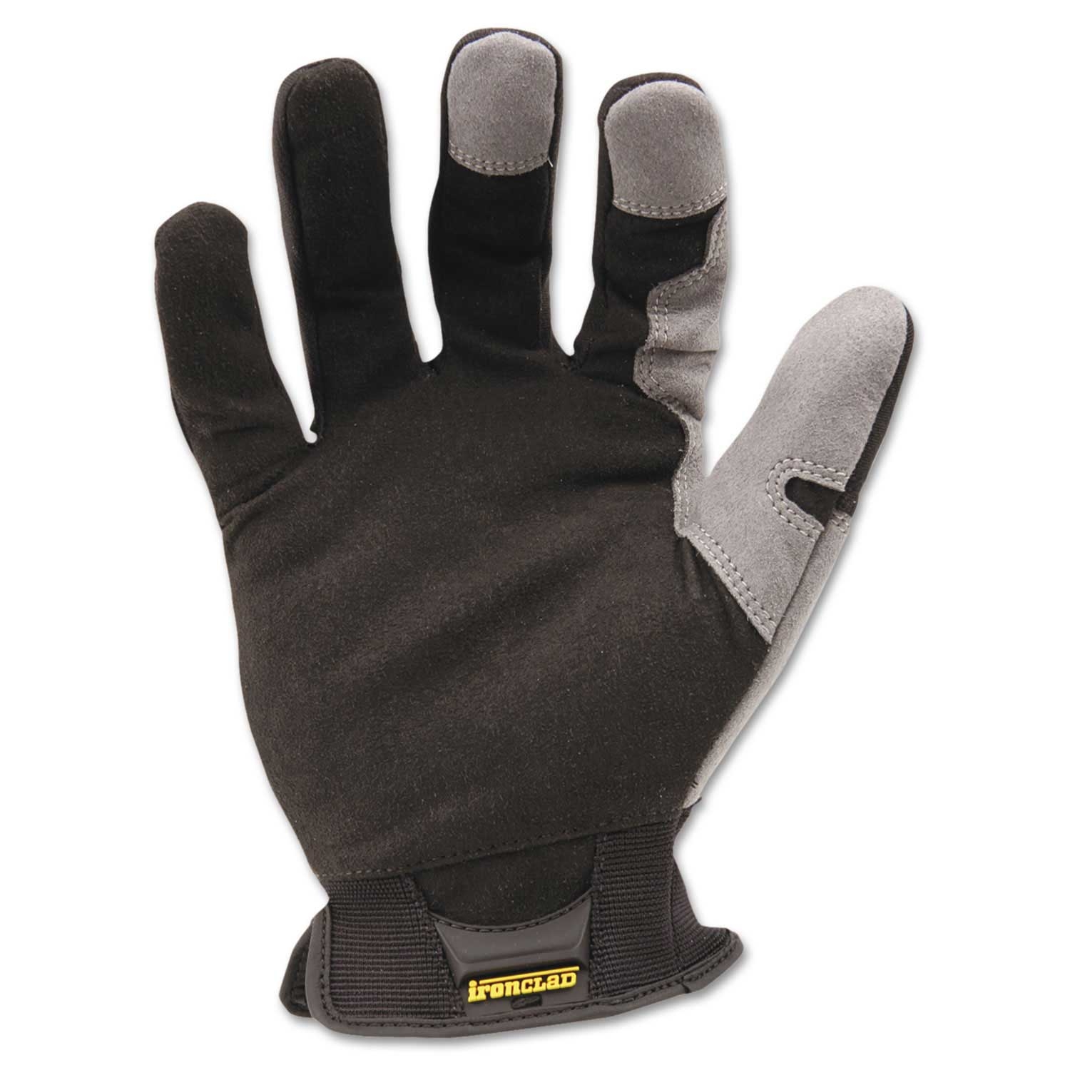 Ironclad Suede Large Gray/Black Workforce Gloves -- 1 pair