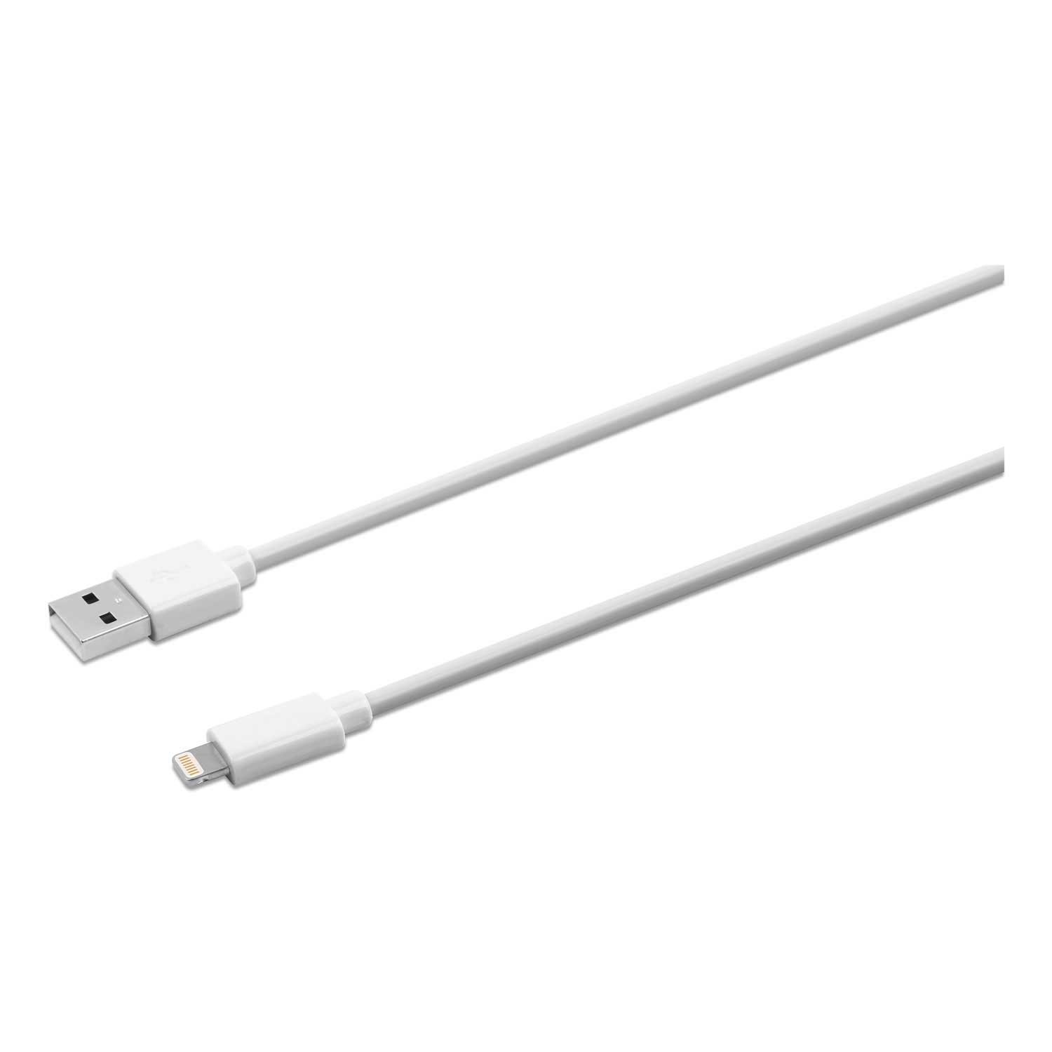 Innovera White USB Lightning Cable, 10 Feet