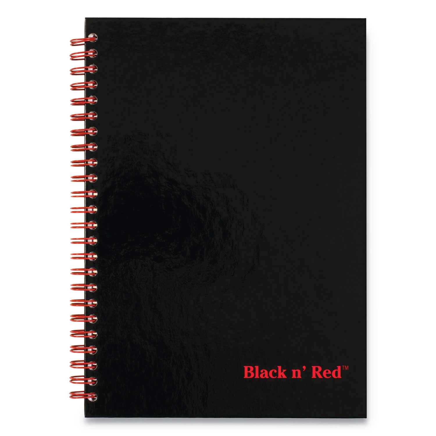 Black N Red 1 Subject Wide / Legal Rule 70 Sheets Hardcover Twinwire Notebook, 9.88 x 7 inch