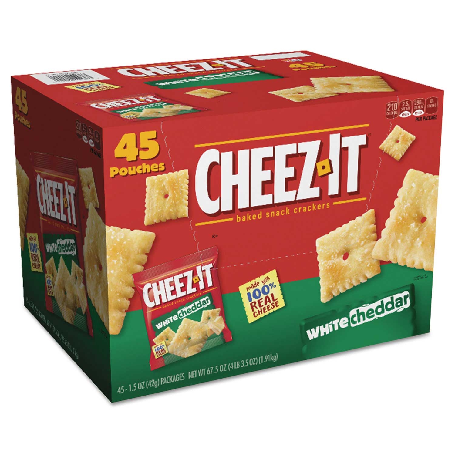 Sunshine Cheez-It White Cheddar Cracker, 1.5 Ounce Bag -- 45 per case