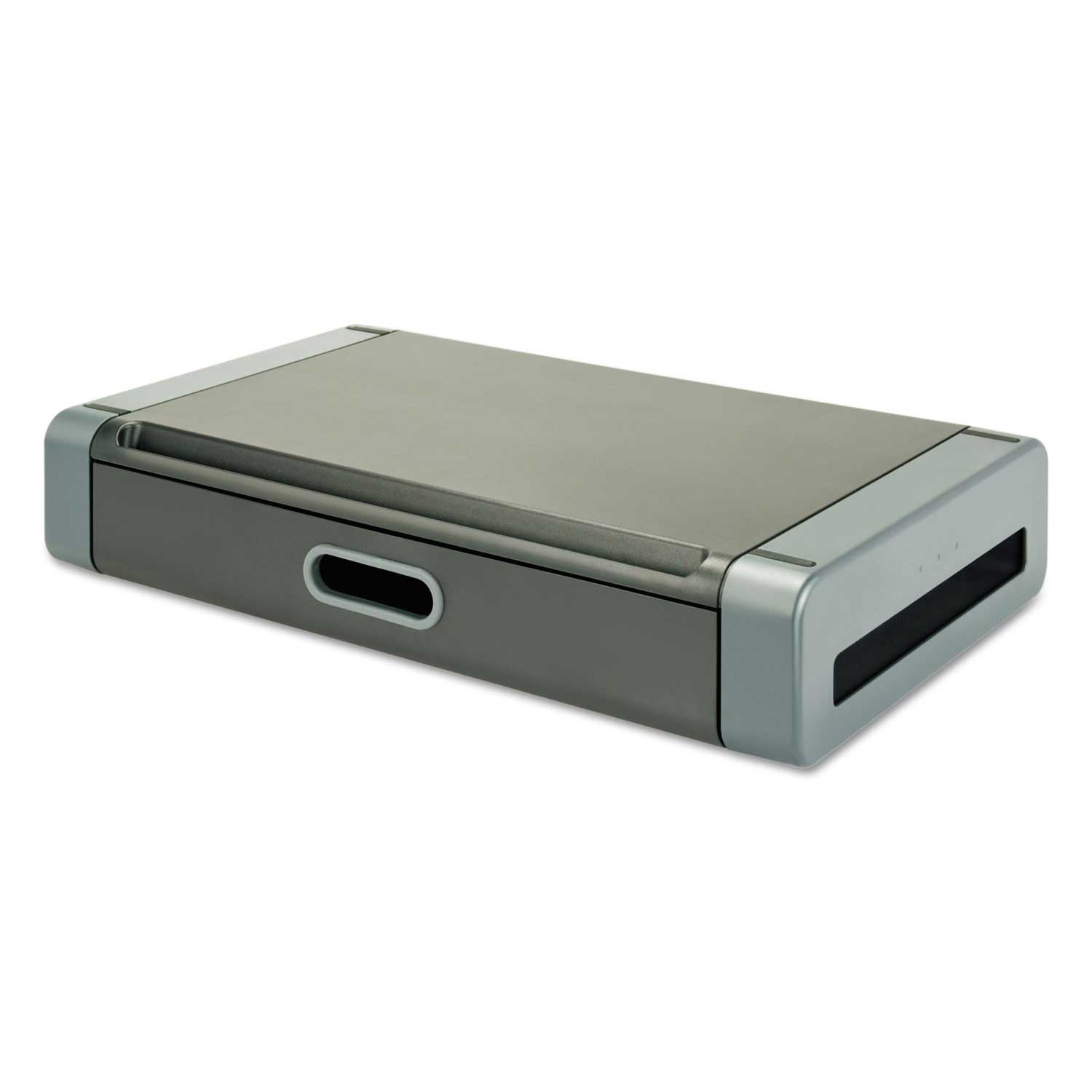 Kantek Black/Gray Monitor Riser, 19 x 11 x 4 inch