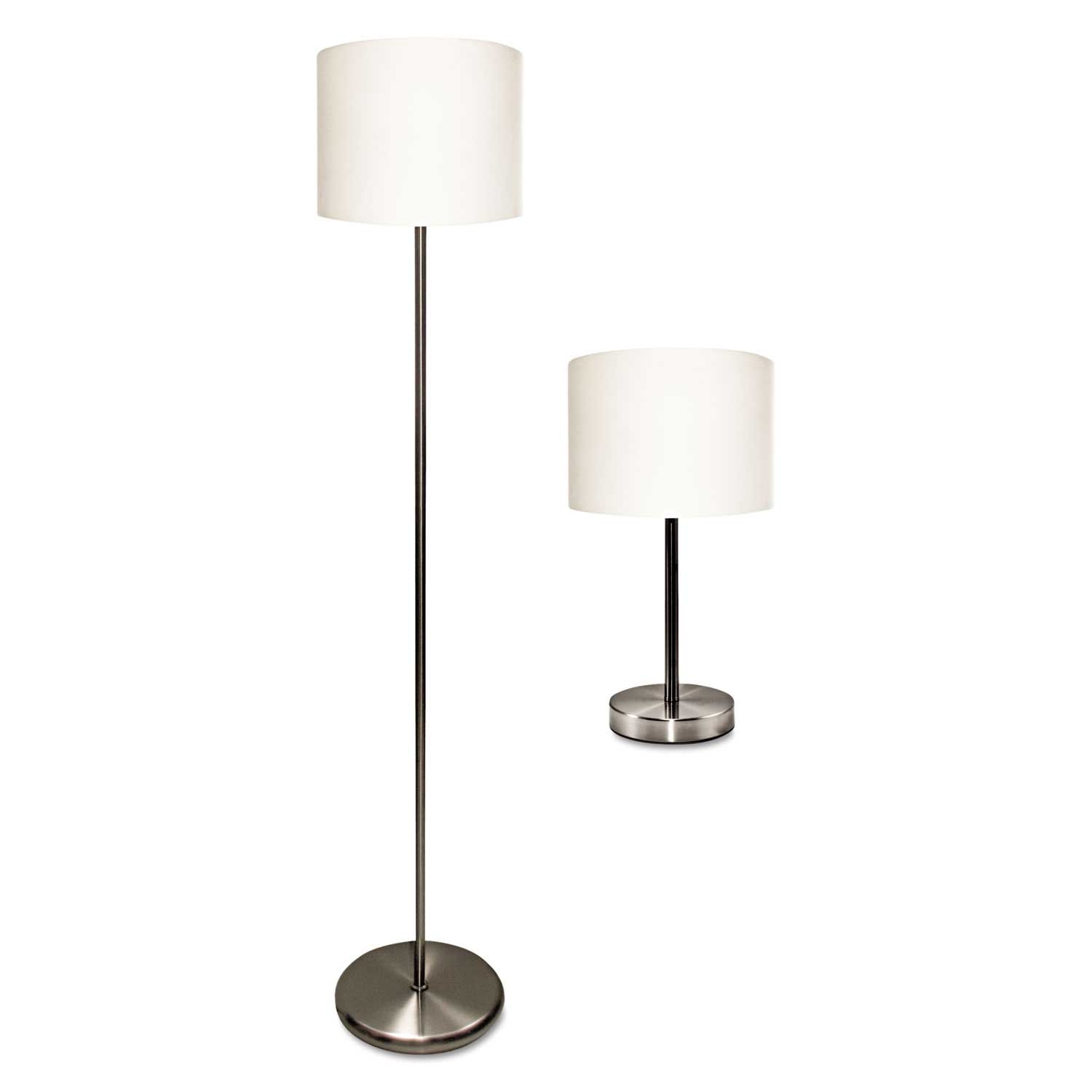 Ledu Slim Line Contemporary Floor and Table Lamp Set - 2 per pack -- 1 pack per case