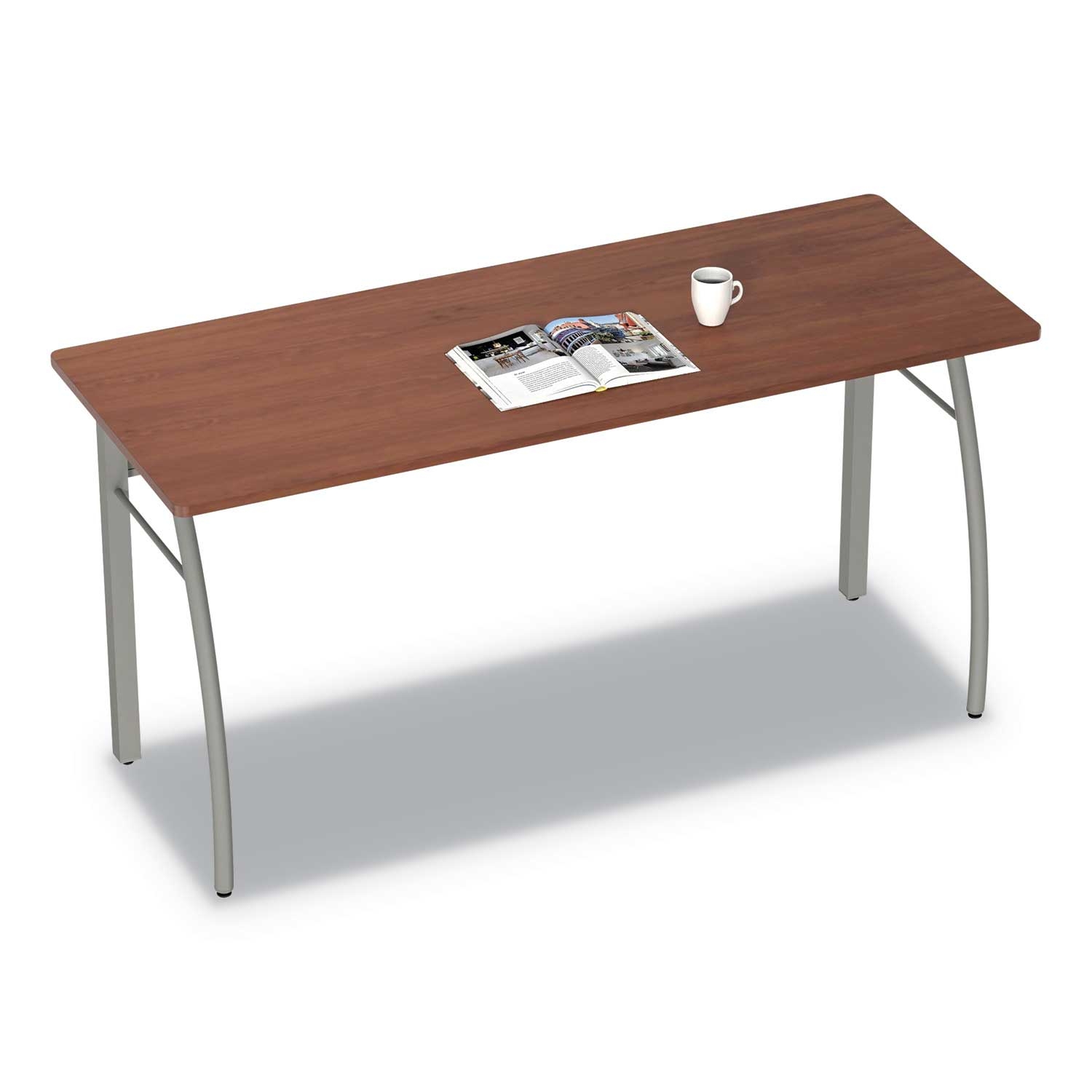 Linea Italia Cherry Trento Line Rectangular Desk, 59.13 x 23.63 x 29.5 inch