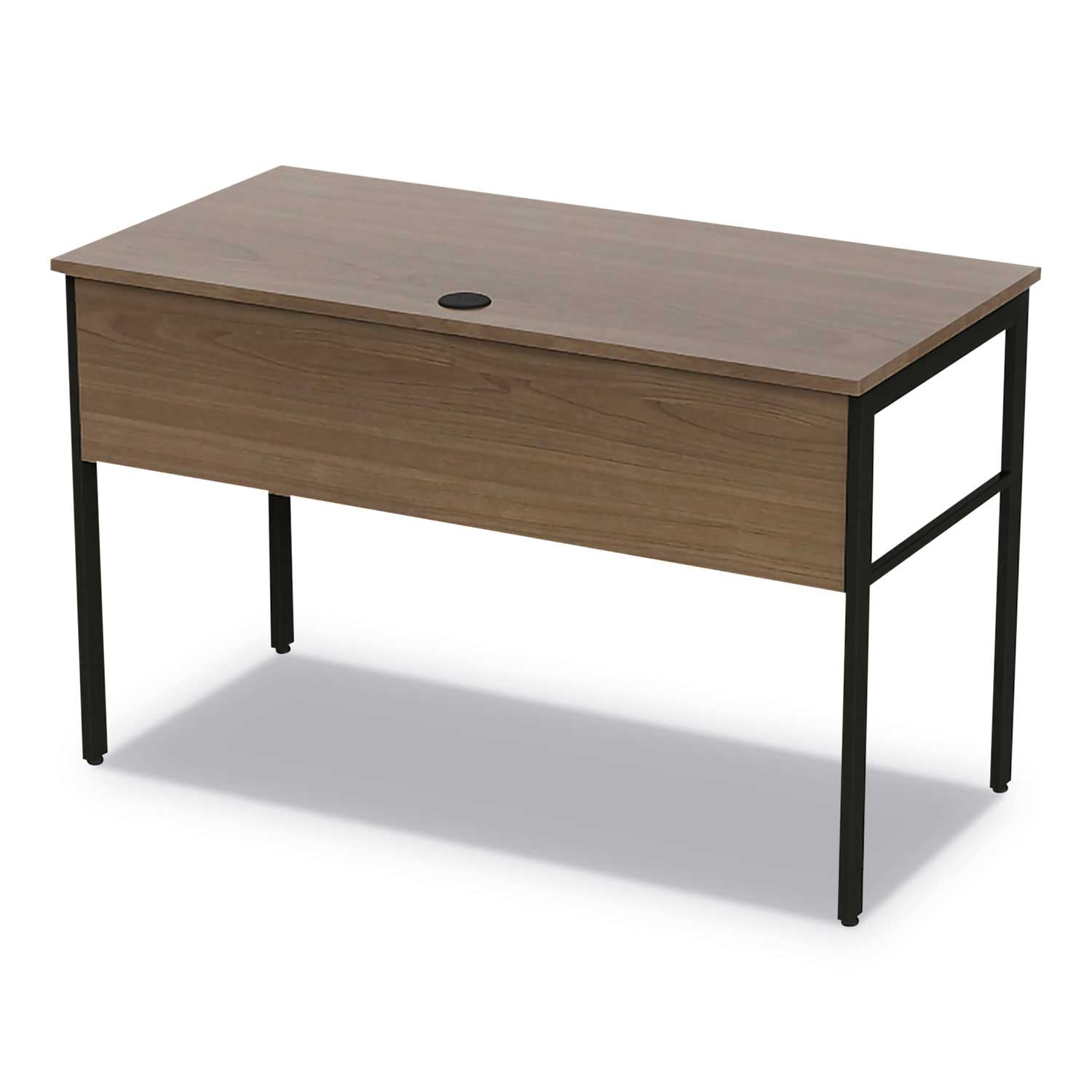 Linea Italia Natural Walnut Rectangular Urban Desk Workstation, 47.25 x 23.75 x 29.5 inch