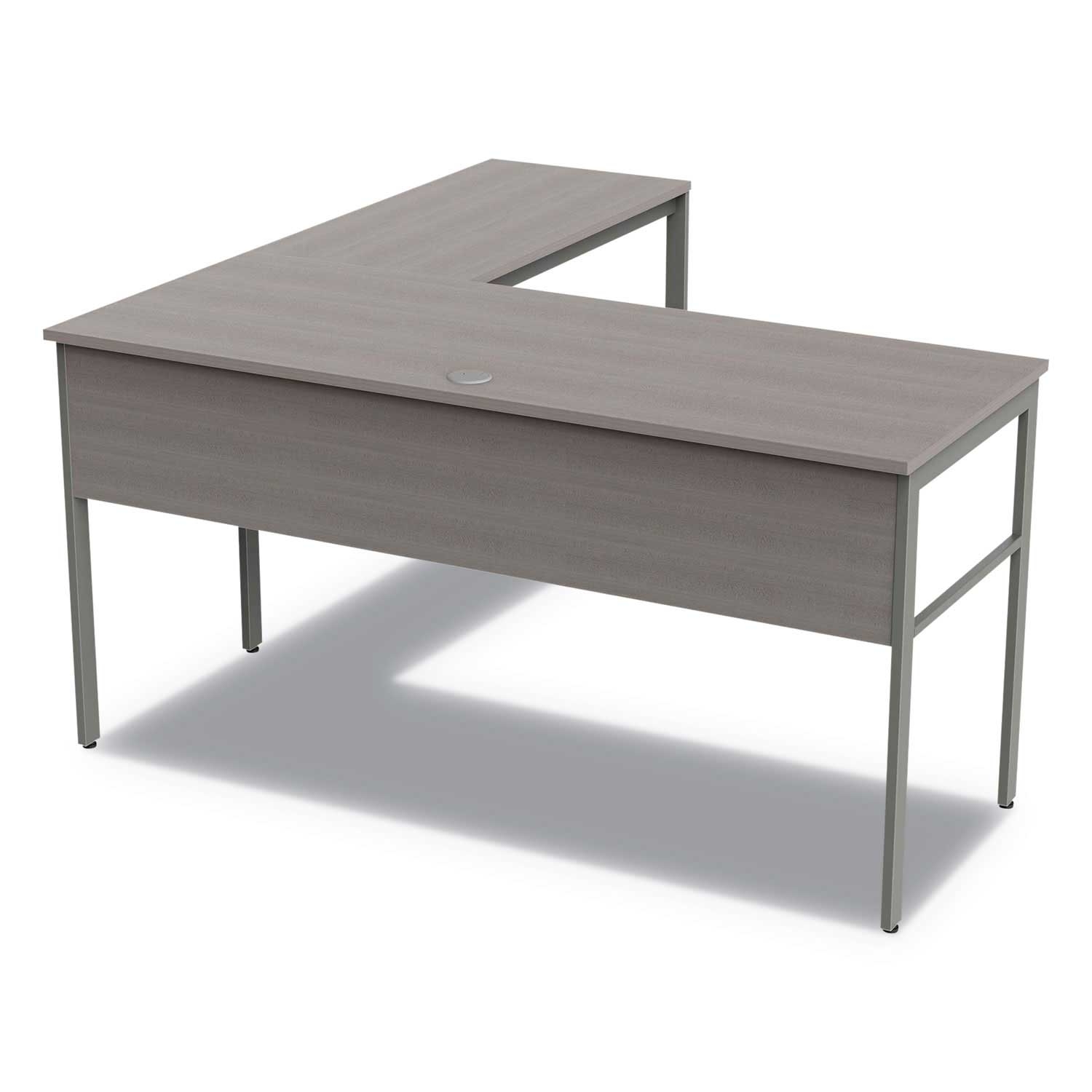 Linea Italia L Shape Ash Urban Desk Workstation, 59 x 59 x 29.5 inch