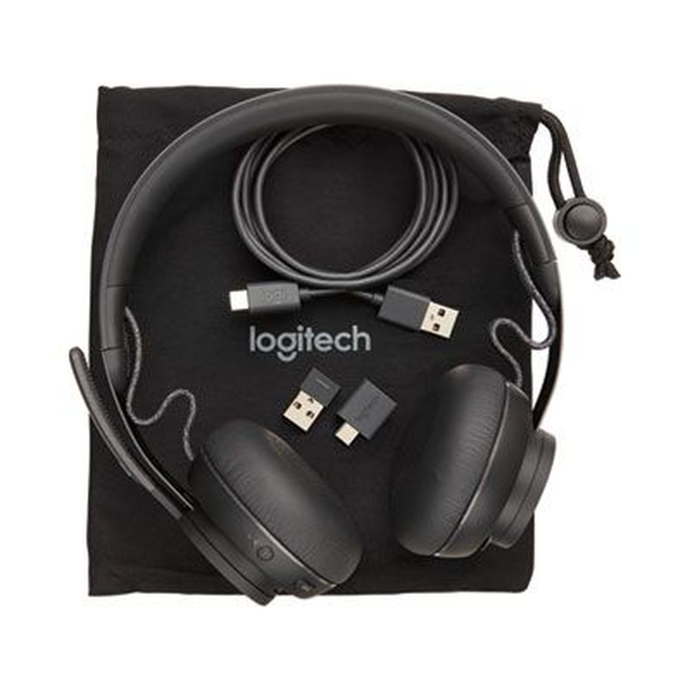 Logitech Black Zone Wireless Plus-MSFT Binaural Over-the-Head Headset