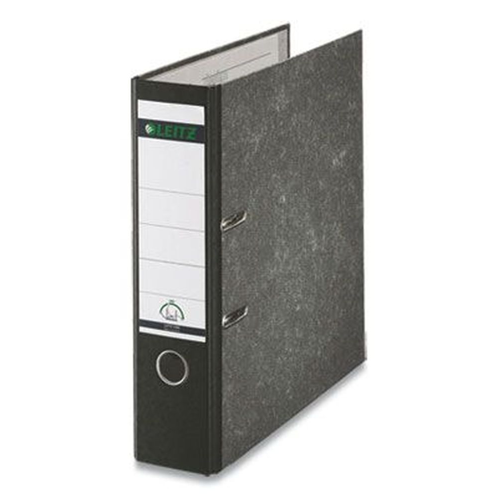 Leitz Black Marble 3 inch Capacity European A4 Lever-Arch Two-Ring Binder, 11.7 x 8.27 inch