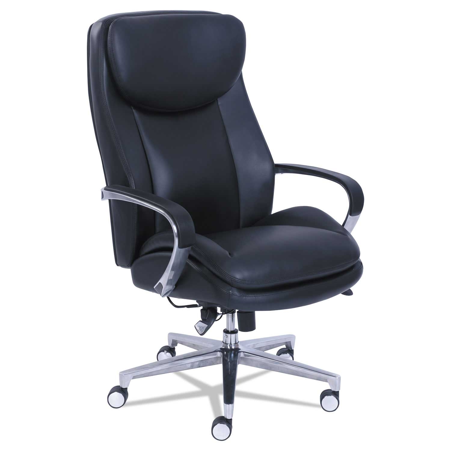 La-Z-Boy Commercial 2000 Black Seat and Back Big and Tall Executive Chair with Dynamic Lumbar Support, Supports Up to 400 Pound