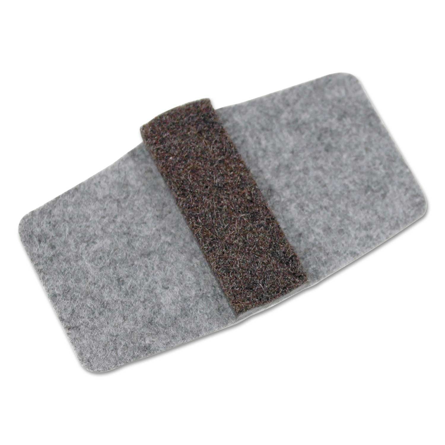 Master Caster Gray/Black Rectangular Wrap Around Felt Floor Saver, 7.25 x 1 x 8 inch - 16 per pack -- 1 pack per case