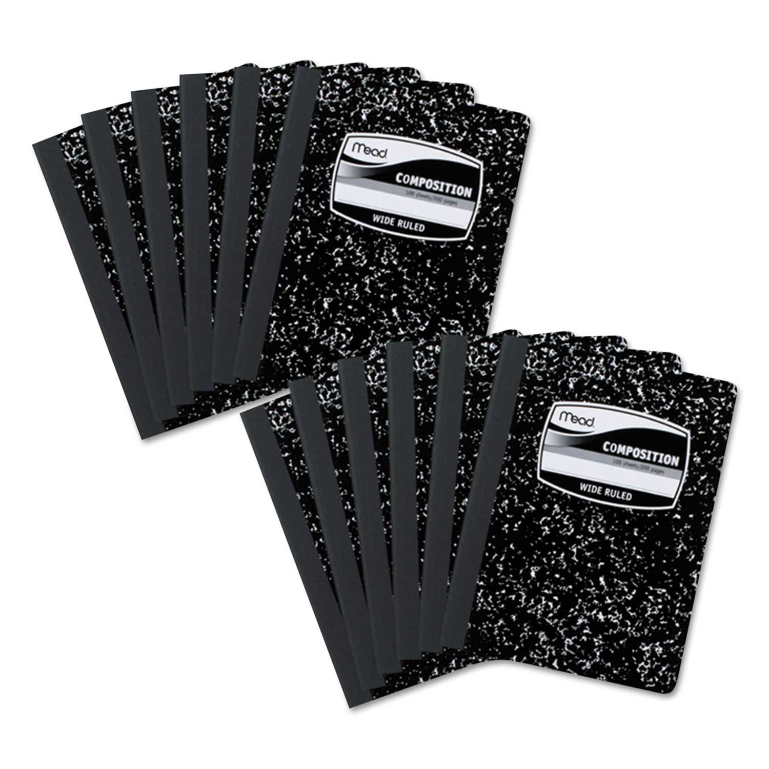 Mead Wide / Legal Rule 100 Sheets Square Deal Composition Book, 9.75 x 7.5 inch - 12 per pack -- 1 pack per case