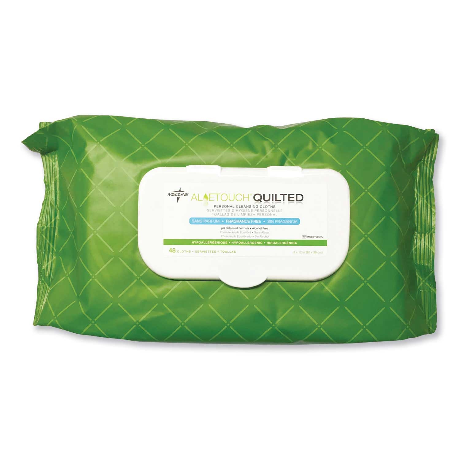 Medline FitRight Select Premium Personal Cleansing Wipe, 8 x 12 inch - 48 per pack -- 1 pack per case