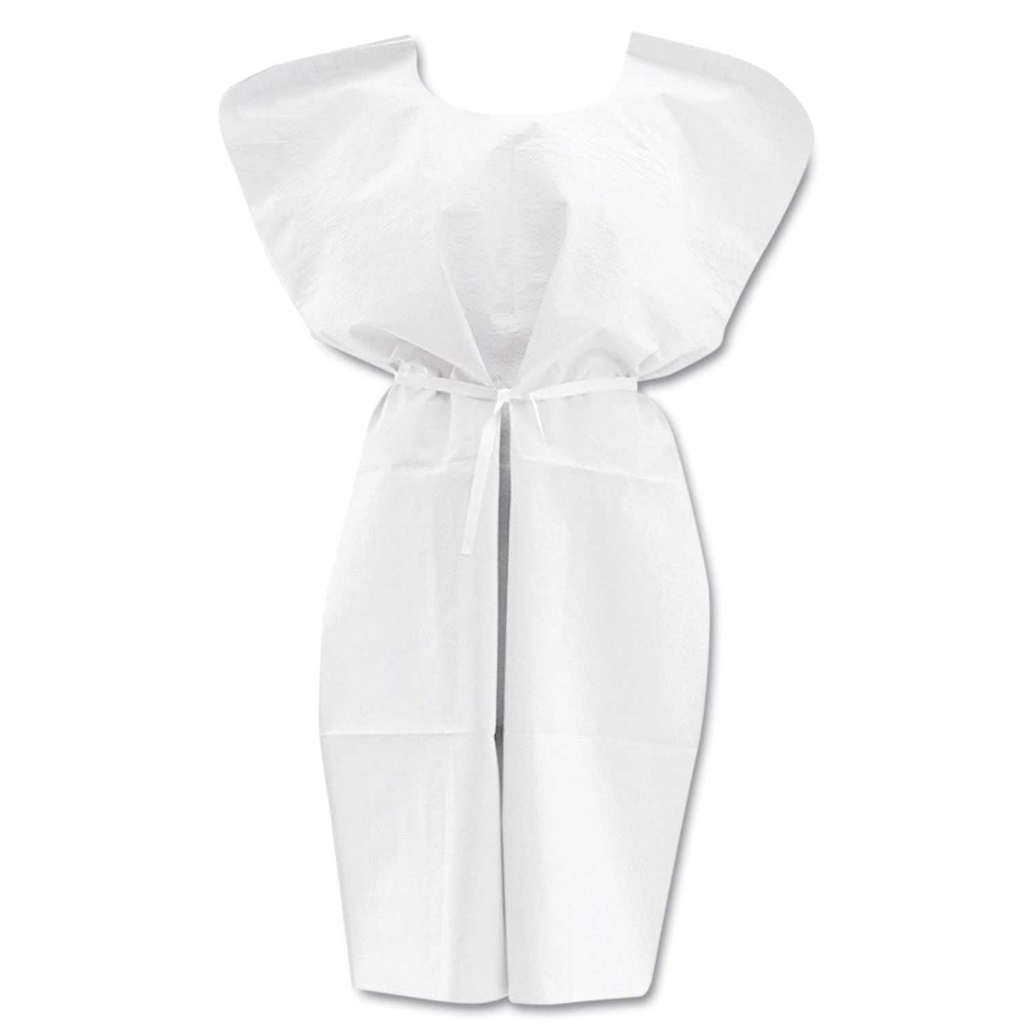 Medline Tissue Poly Tissue White 3-Ply Disposable Patient Gowns, 30 x 42 inch -- 50 per case