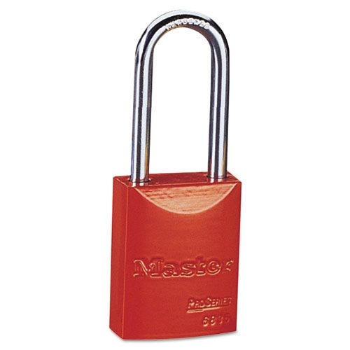 Master Lock Pro Series Red High Visibility 5 Pin Aluminum Padlock -- 6 per case