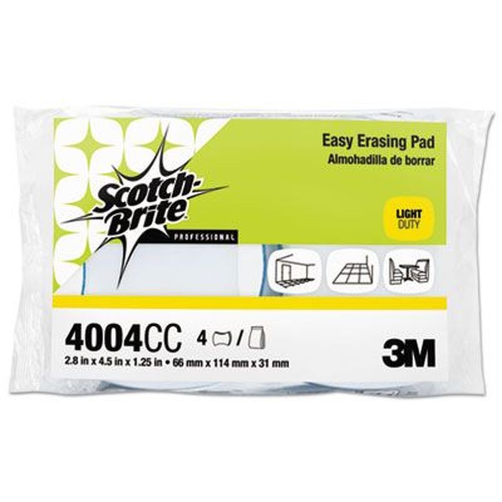 Scotch-Brite Professional 4004 Blue/White Easy Erasing Pad, 2.8 x 4.5 x 1.2 inch -- 12 per case