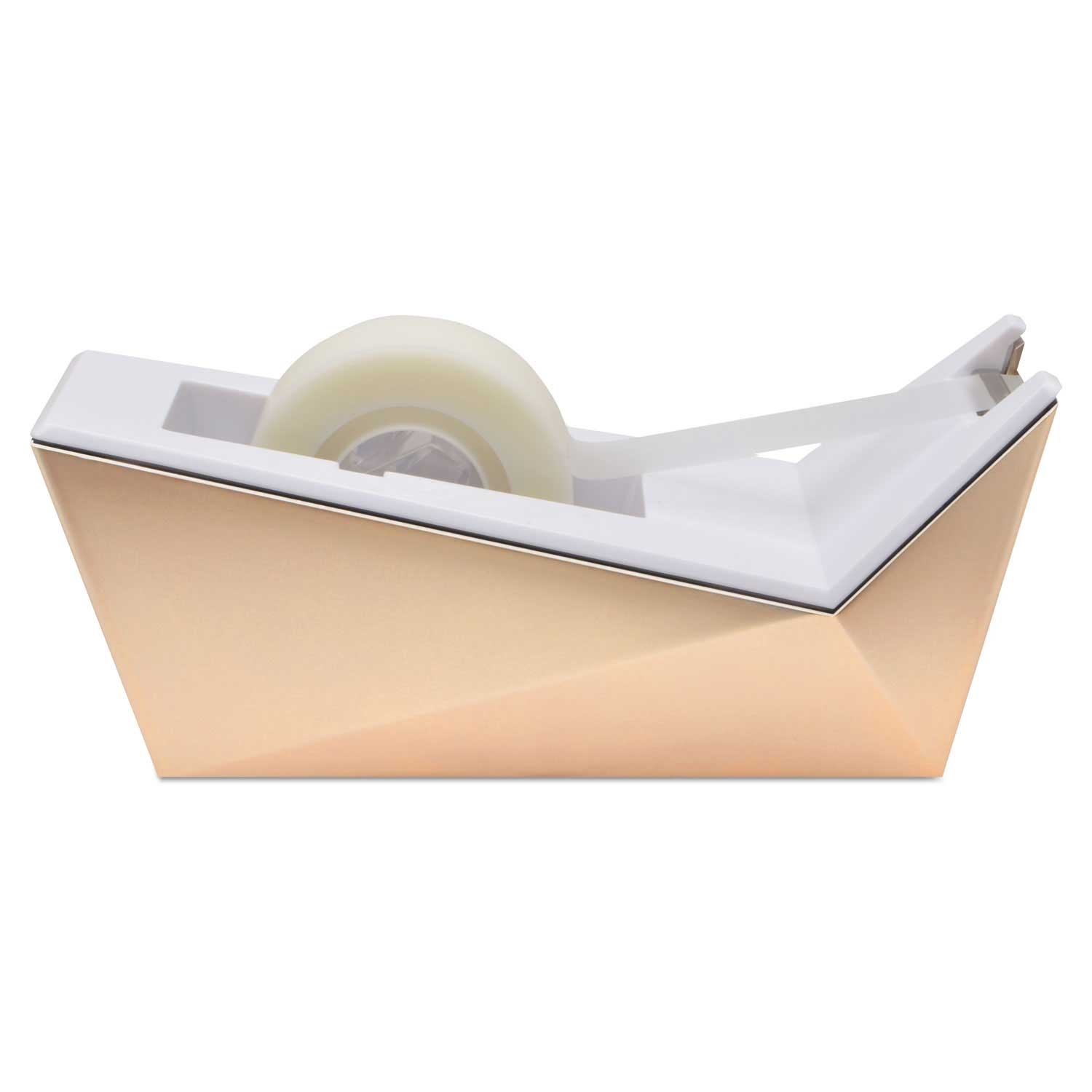 Scotch Copper Facet Design One Handed Dispenser with 3/4 X 350 inch Tape Roll