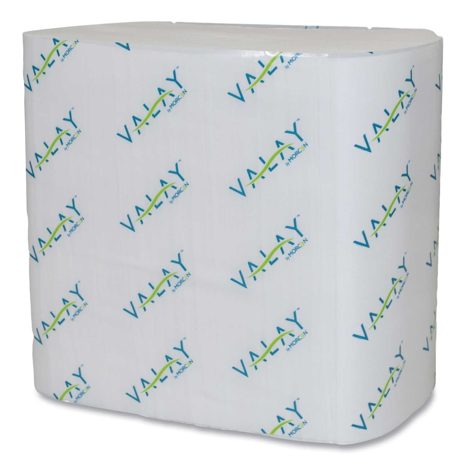 Morcon Tissue Valay 2-Ply Paper White Interfolded Napkin, 6.5 x 8.25 inch - 500 per pack -- 12 packs per case