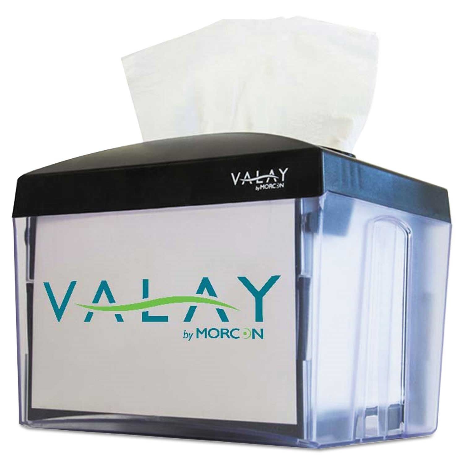 Morcon Tissue Valay ABS Plastic Black Table Top Napkin Dispenser, 6.25 x 8 x 6.5 inch