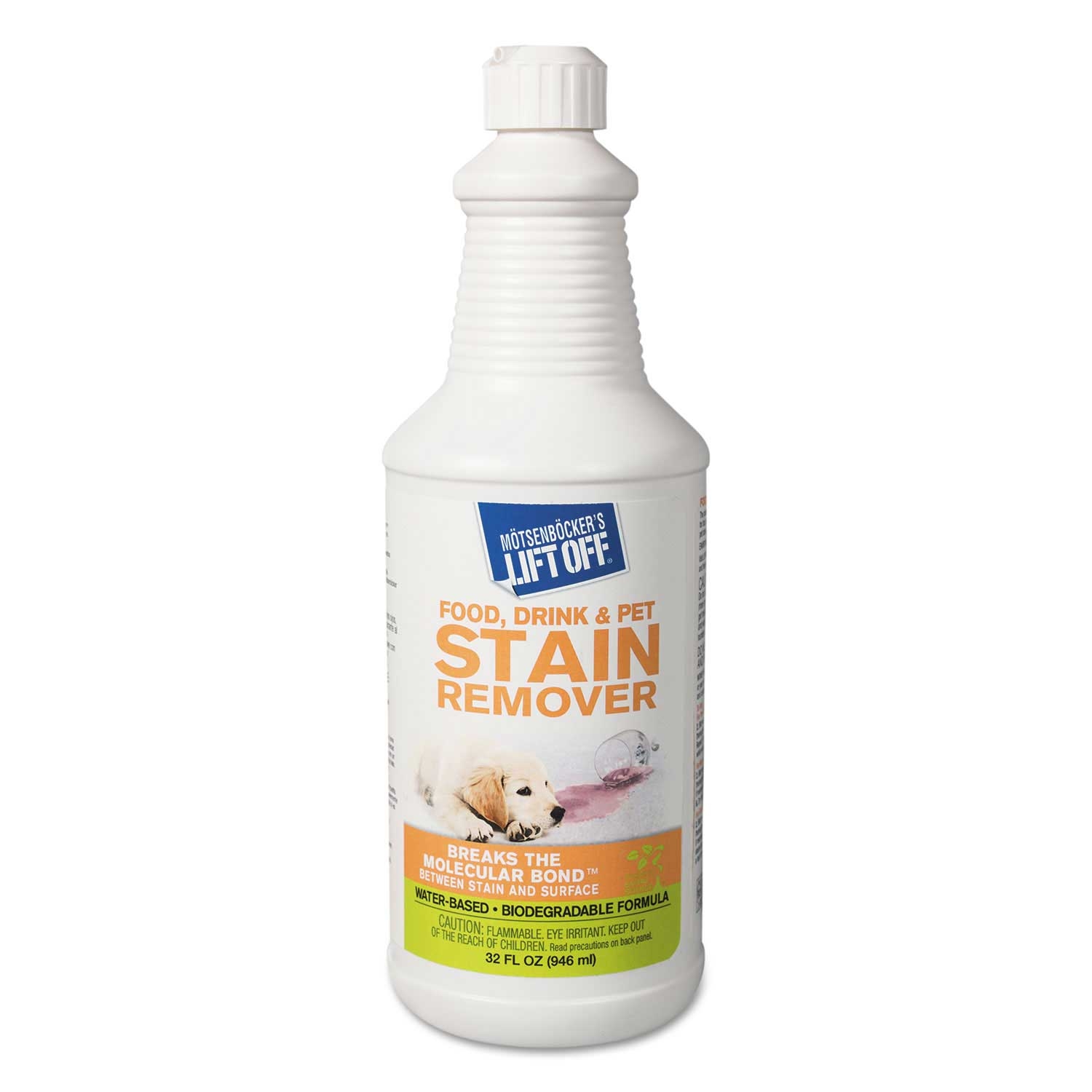 Motsenbockers Lift-Off Unscented Food, Beverage, Protein Stain Remover, 32 Ounce Pour Bottle -- 6 per case