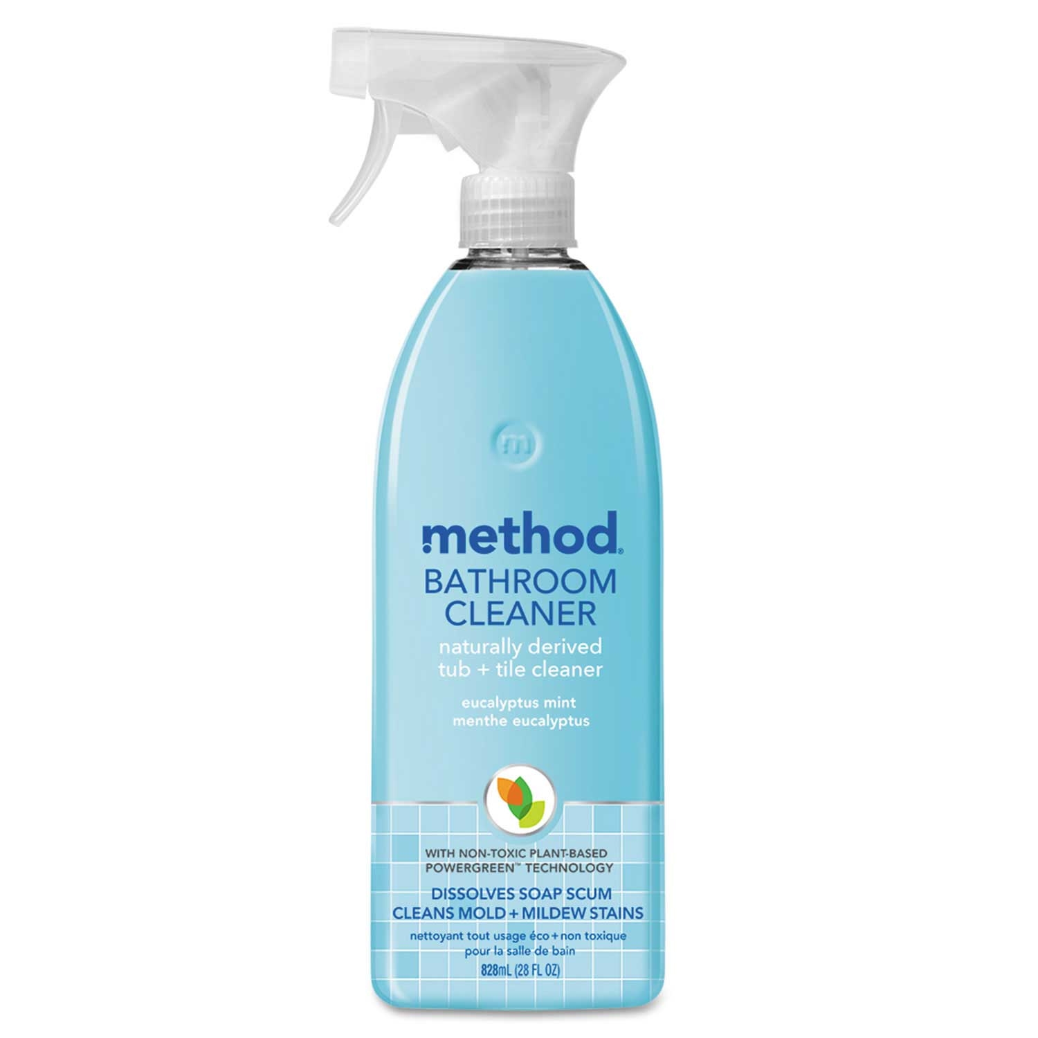 Method Eucalyptus Mint Tub and Tile Bathroom Cleaner, 28 Ounce Spray Bottle -- 8 per case