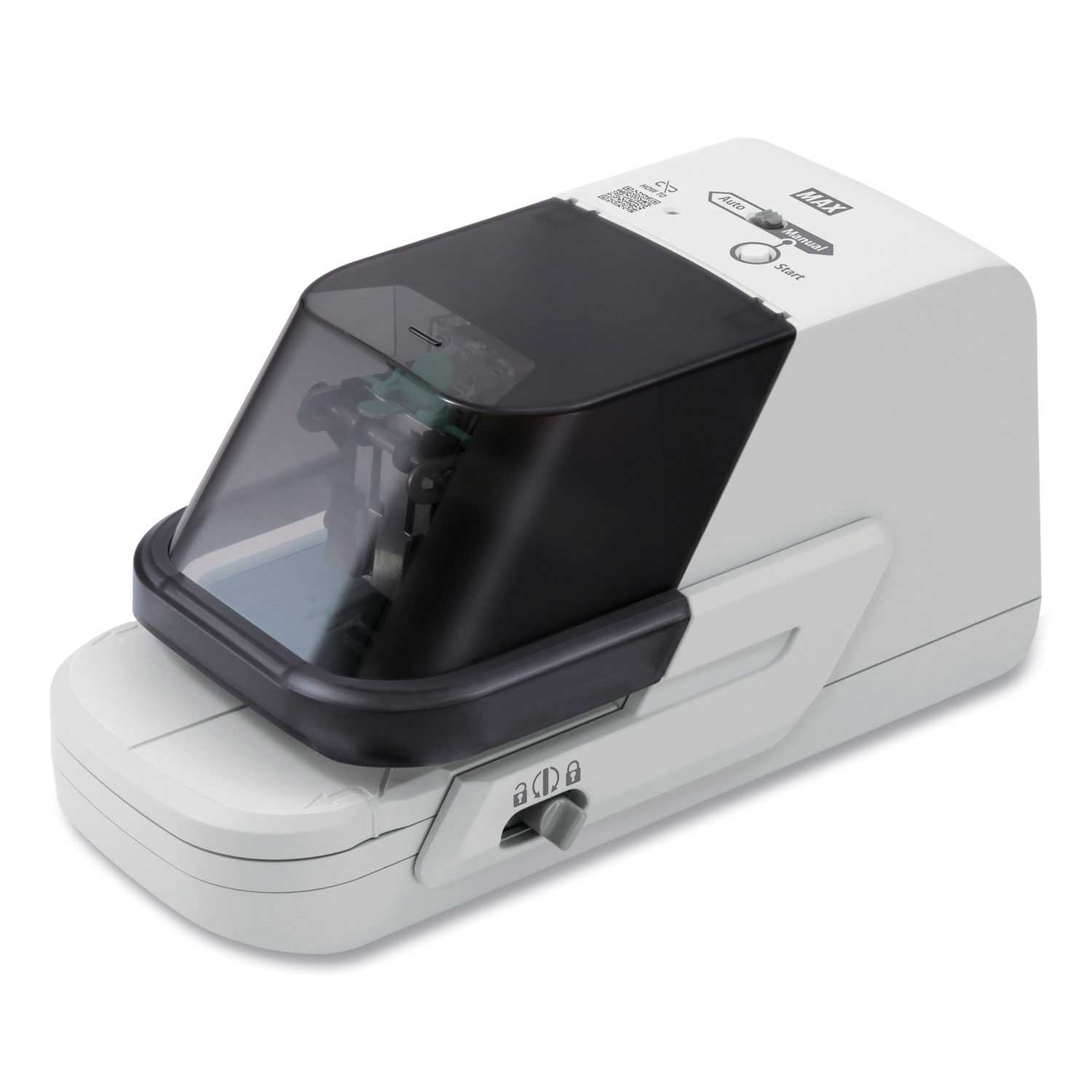 Max Gray Electric Flat Clinch Heavy Duty Stapler, 70 Sheet Capacity