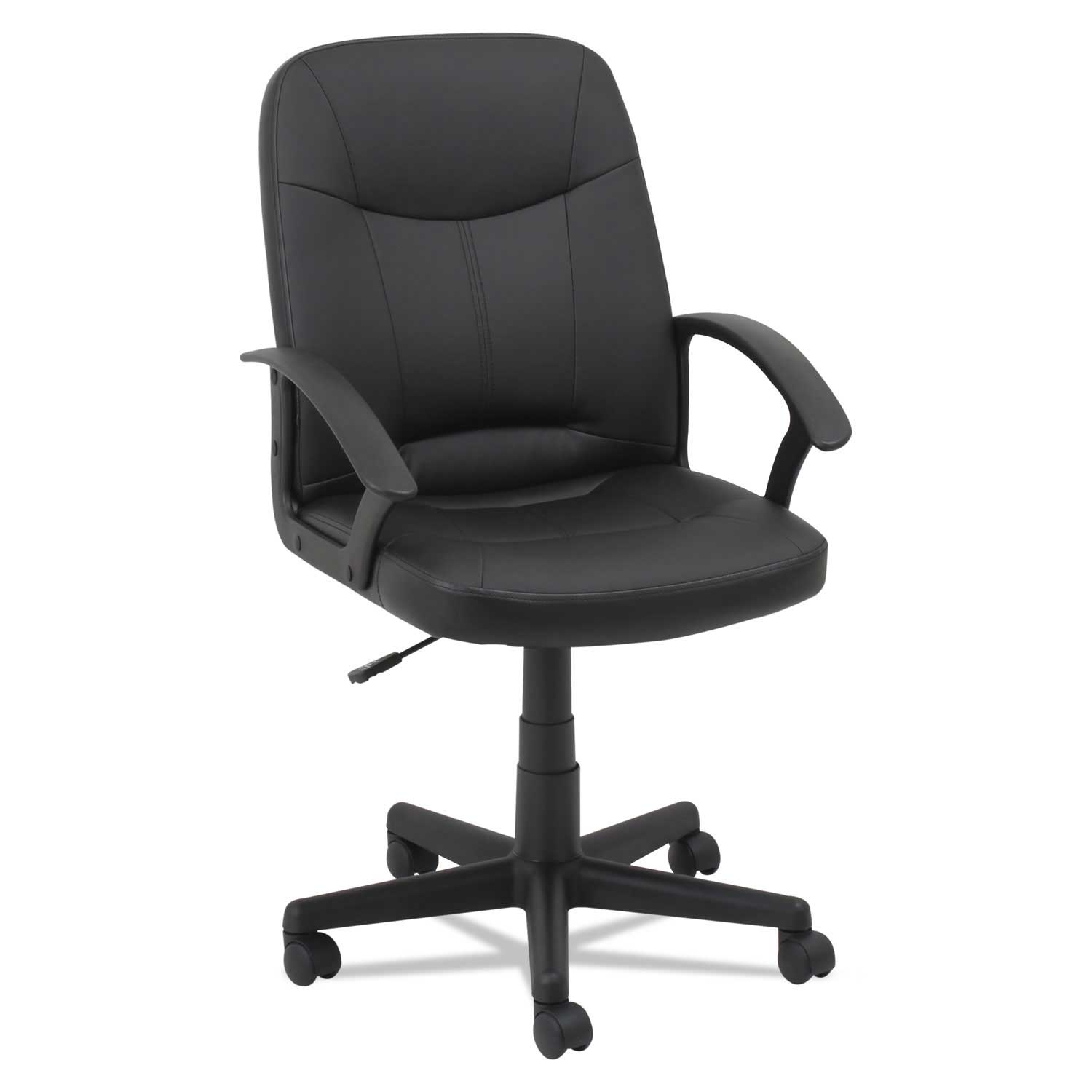 OIF Black Seat and Back Leather Executive Office Chair with Black Base