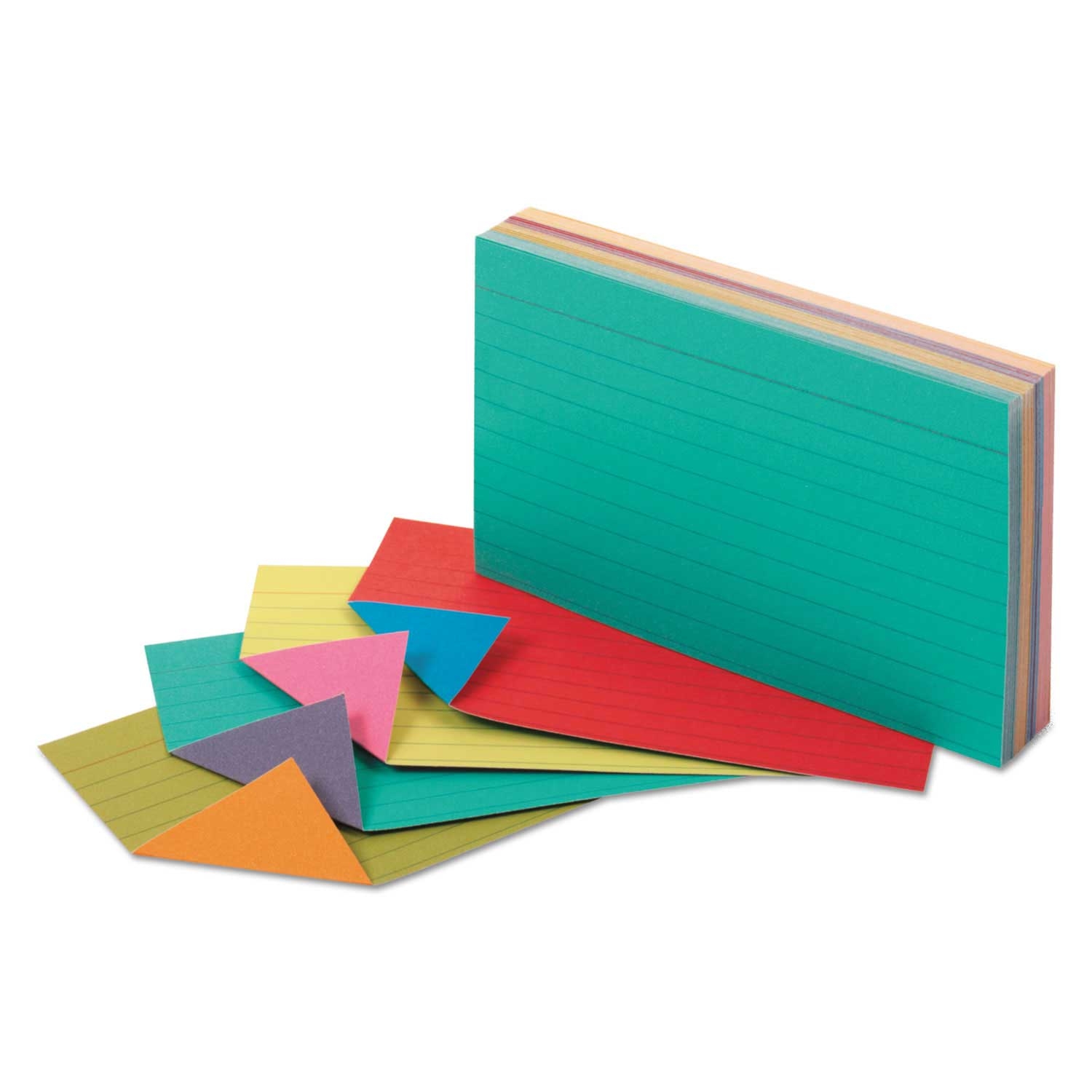 Oxford Vivid Assorted Extreme Index Card, 3 x 5 inch - 100 per pack -- 1 pack per case