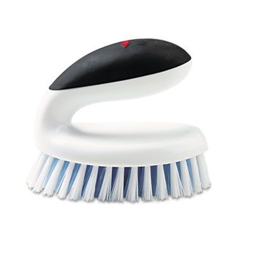 OXO Black/White Handle Good Grips Household Scrub Brush, 5 inch