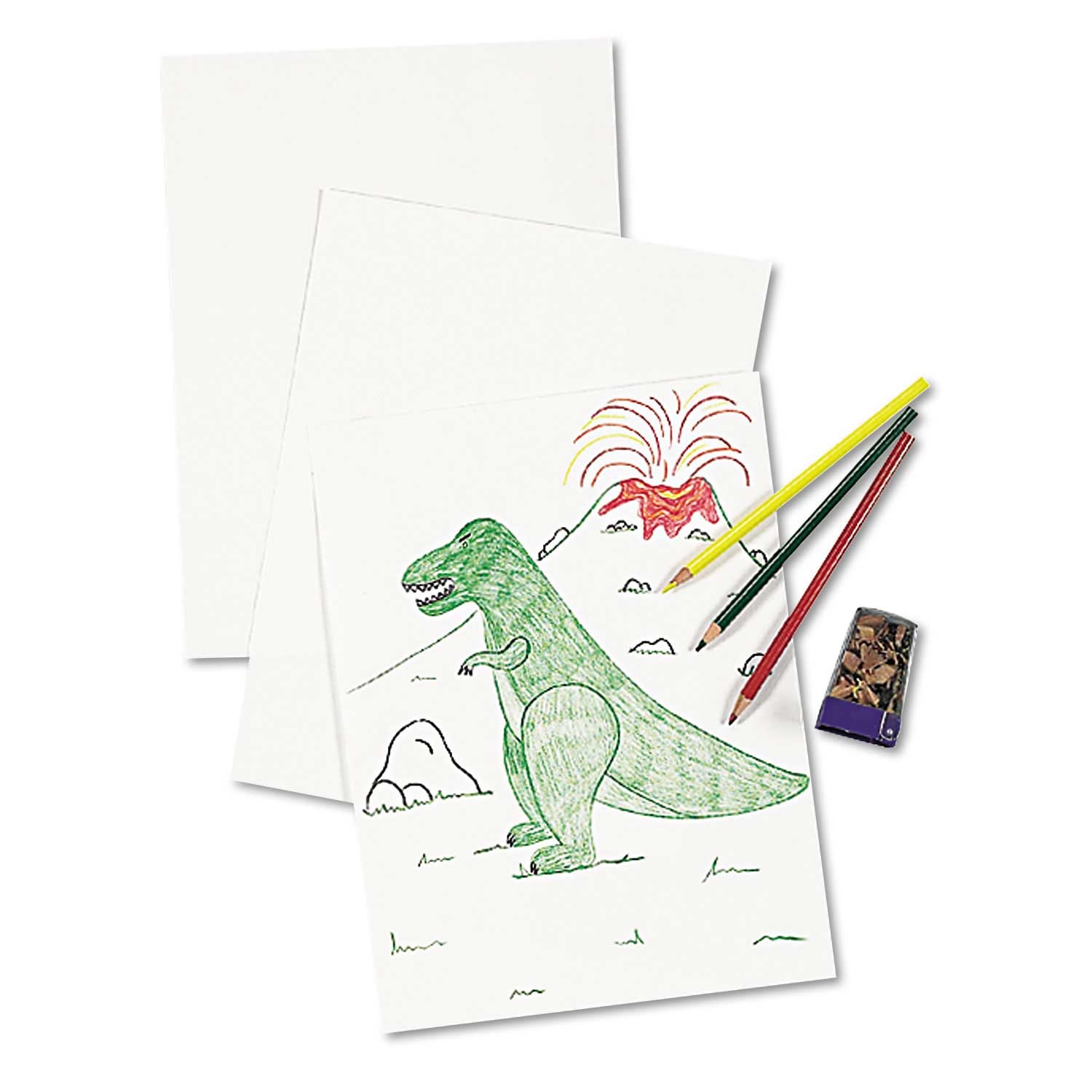 Pacon Pure White 18 x 24 inch Drawing Paper, 57 Pound - 500 per reem -- 1 reem per case