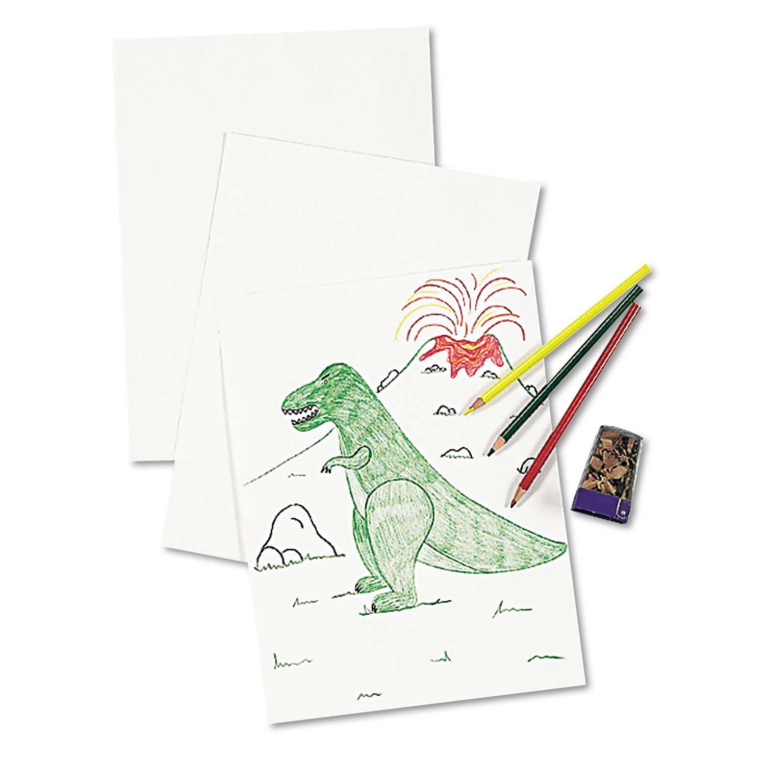 Pacon Pure White 9 x 12 inch Drawing Paper, 78 Pound - 500 per reem -- 1 reem per case