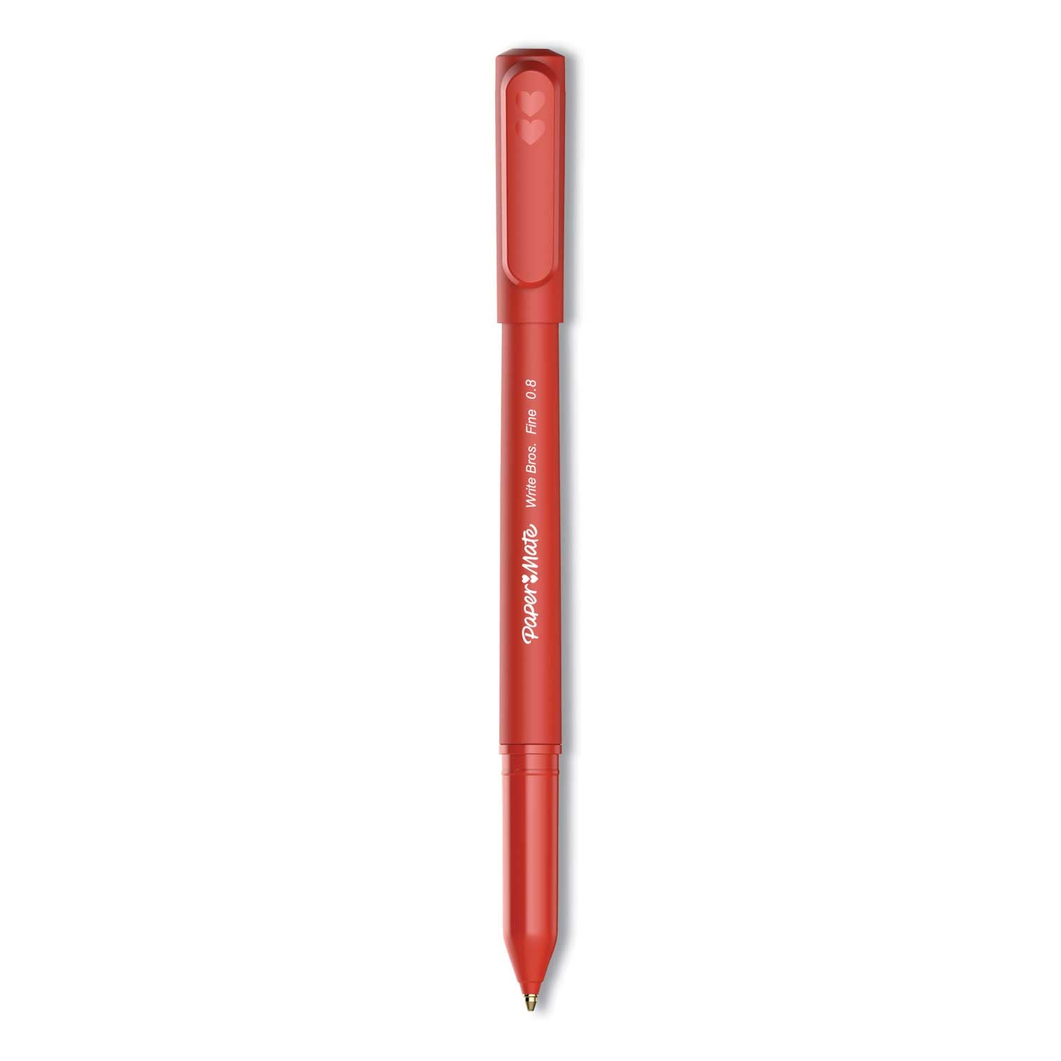 Paper Mate Write Bros Red Barrel Fine 0.8 Mm Ballpoint Stick Pen -- 12 per case