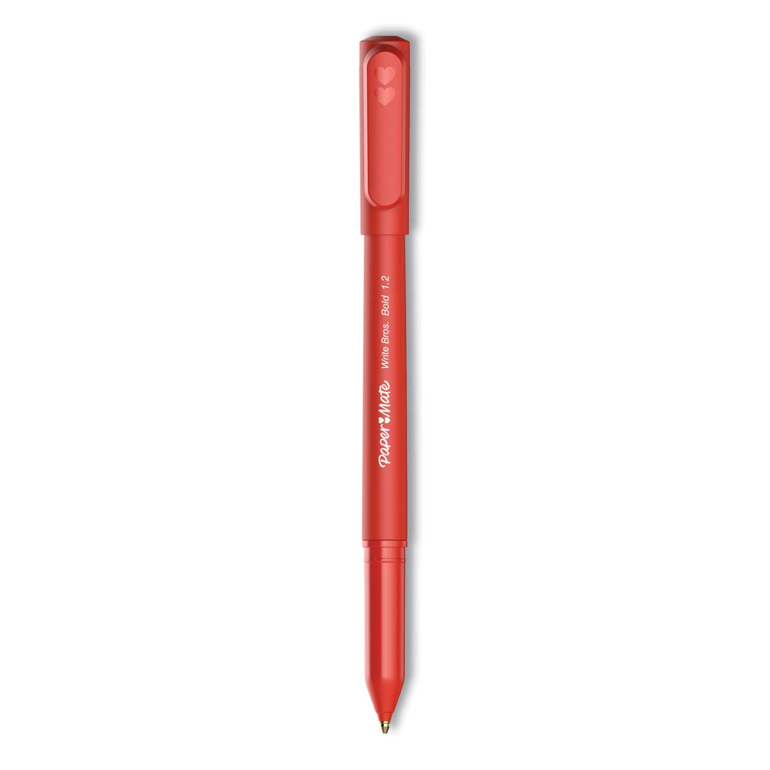 Paper Mate Write Bros Red Barrel Bold 1.2 Mm Ballpoint Stick Pen -- 12 per case